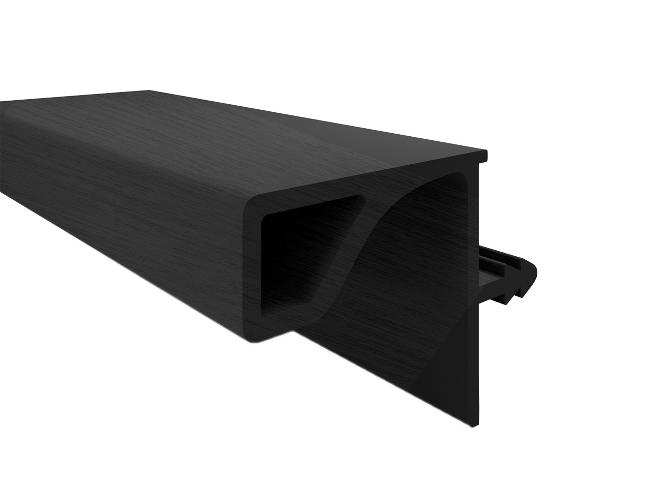 Профиль врезной GOLA FIRMAX для верхних баз, для ДСП-16/18мм, L=3000мм, алюминий, черный браш