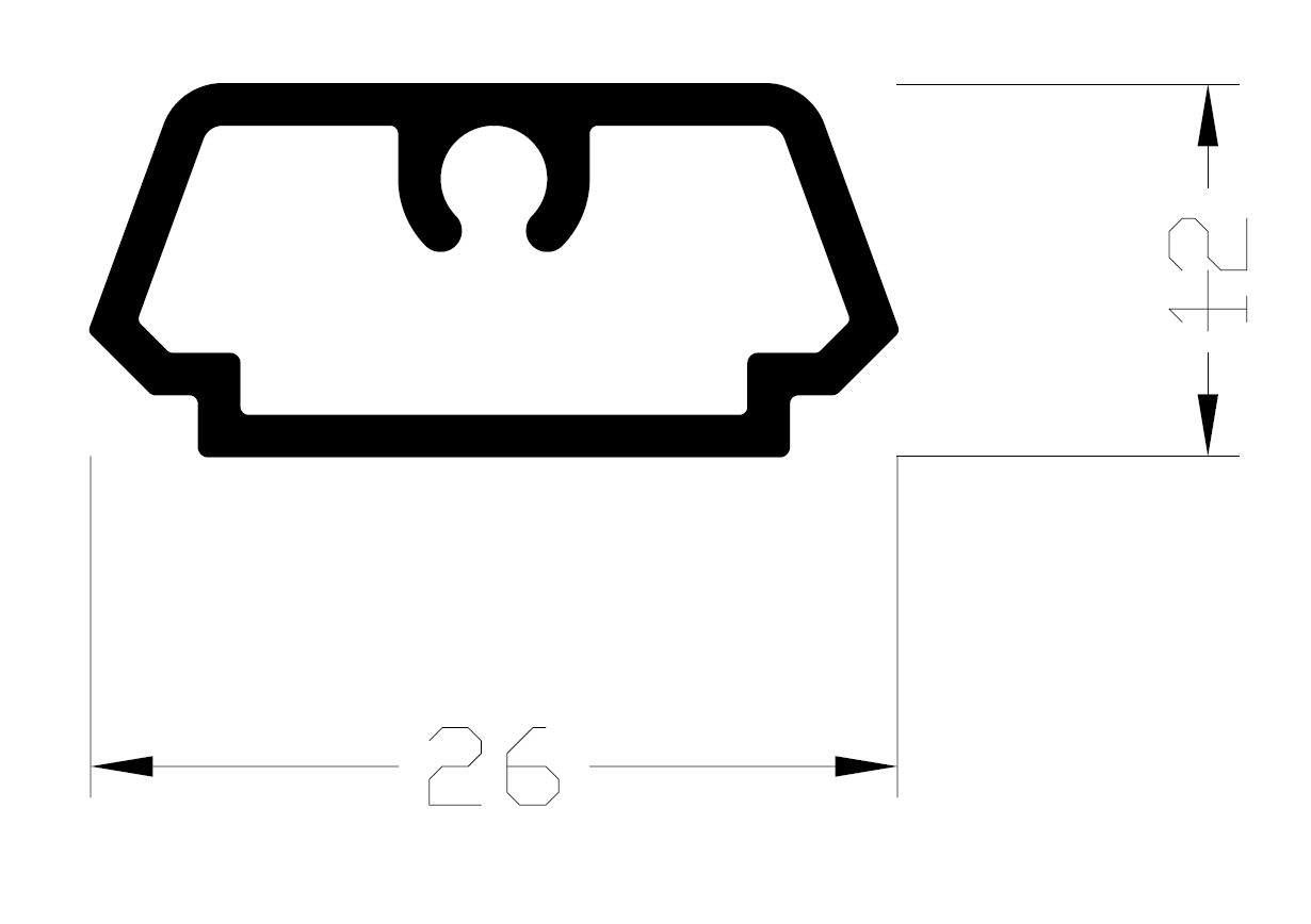 Профиль-горбылек АЛЮСТАРТ, длина 6 м, алюминий, неокрашенный. Рис. 2