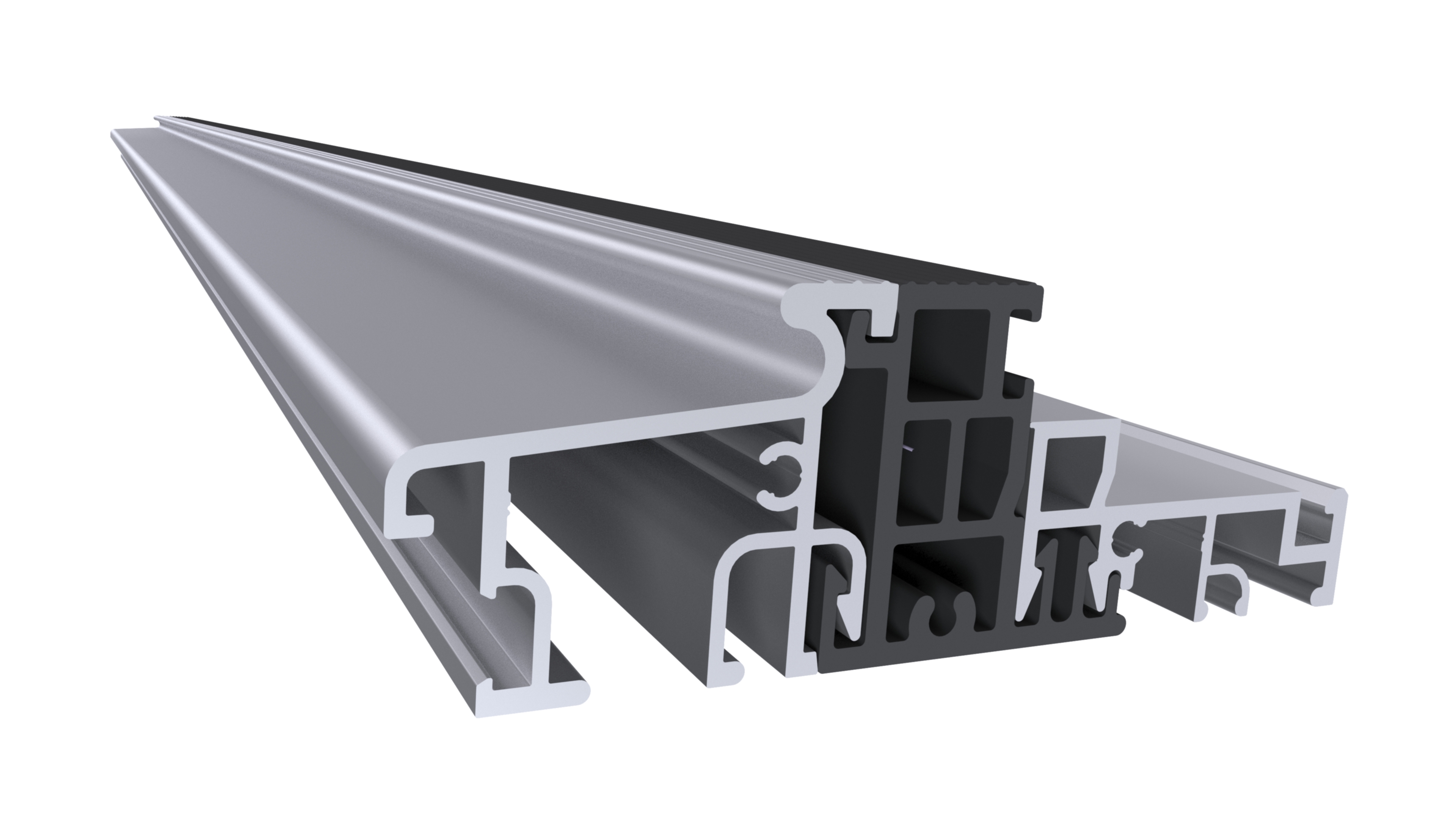 Профиль-порог АЛЮСТАРТ, с термовставкой, алюминий анодированный, серебристый. Рис. 1