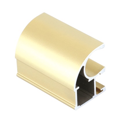 Профиль-ручка асимметричная облегченная, FIRMAX, алюминий, L=4800 мм, золото.. Рис. 1