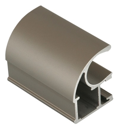 Профиль-ручка асимметричная облегченная, алюминий, L=4800 мм, шампань.. Рис. 1