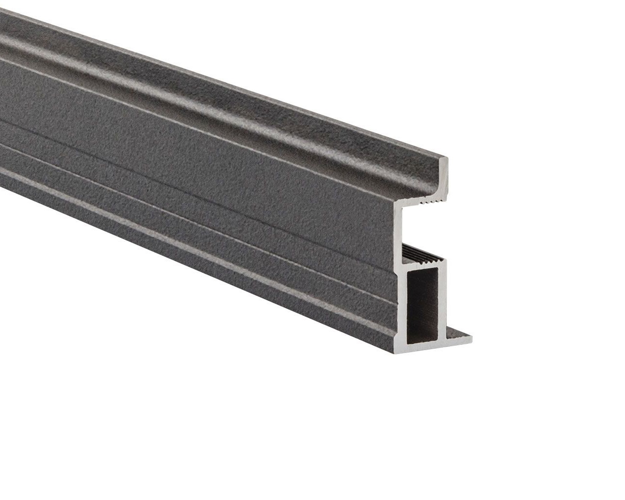 Профиль-ручка узкая Classic Slim, алюминий, L=5400 мм, черный муар.. Рис. 1 Профиль-ручка узкая Classic Slim, алюминий, L=5400 мм, черный муар.. Рис. 1