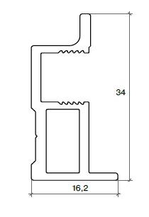 Профиль-ручка узкая Classic Slim, алюминий, L=5400 мм, серебро.. Рис. 1 Профиль-ручка узкая Classic Slim, алюминий, L=5400 мм, серебро.. Рис. 1