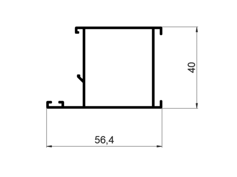 Р400/11Х Профиль рамы дверной облегченный 6,0м RAL9016. Рис. 1 Р400/11Х Профиль рамы дверной облегченный 6,0м RAL9016. Рис. 1