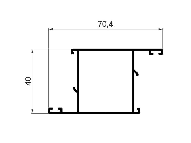 Р400/16Х Профиль створки дверной Z облегченный 6,0м RAL8017. Рис. 1 Р400/16Х Профиль створки дверной Z облегченный 6,0м RAL8017. Рис. 1