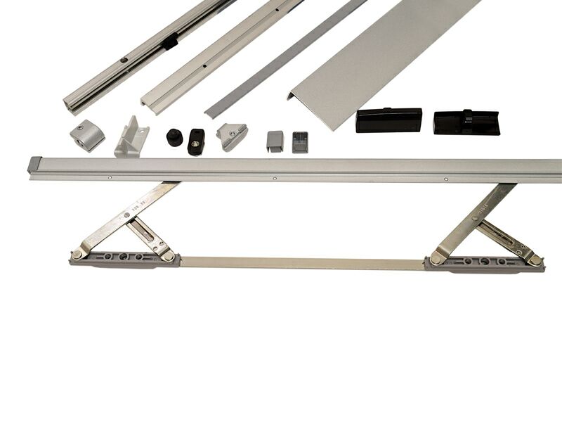 Комплект шин Patio 100/160S 600-900мм/1930мм, серебро. Рис. 1 Комплект шин Patio 100/160S 600-900мм/1930мм, серебро. Рис. 1