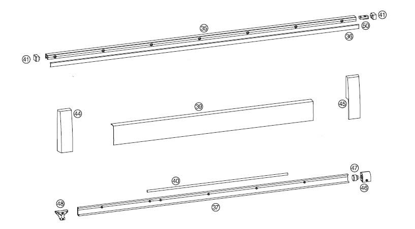Комплект шин Internika SP/HKS160 S 1251- 1650, RAB-3430мм, серебро. Рис. 1