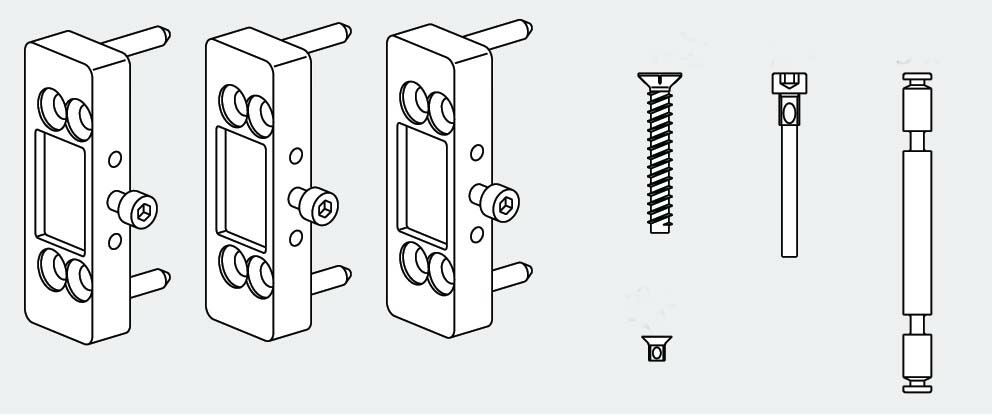 Крепеж петли створки Patio FOLD Alu (3 штуки). Рис. 2 Крепеж петли створки Patio FOLD Alu (3 штуки). Рис. 2