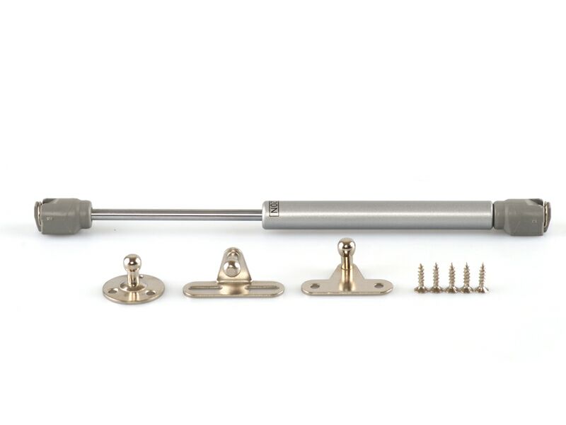 Газовый подъемник мебельный Firmax 50N 1,6-2,5кг (комплект из 4 частей + саморезы). Рис. 1 Газовый подъемник мебельный Firmax 50N 1,6-2,5кг (комплект из 4 частей + саморезы). Рис. 1