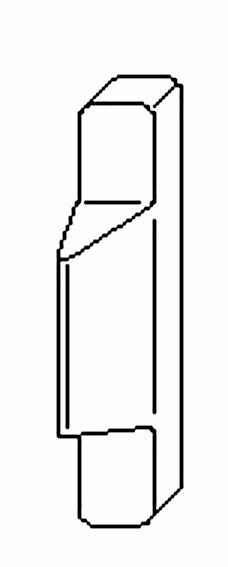 Накладка декоративная среднего прижима на раме, шампань. Рис. 1 Накладка декоративная среднего прижима на раме, шампань. Рис. 1