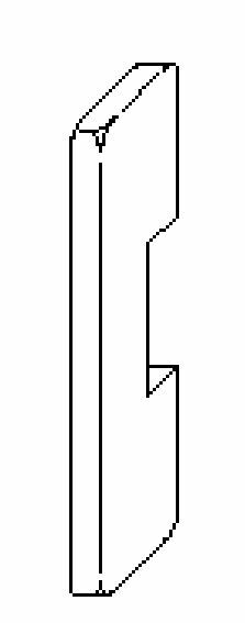 Накладка декоративная среднего прижима на створке, титан. Рис. 1