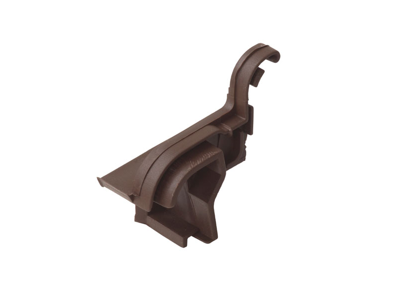 Накладка торцевая АЛЮСТАРТ, для водоотводного профиля, правая, с прямым углом, пластик, коричневый. Рис. 1