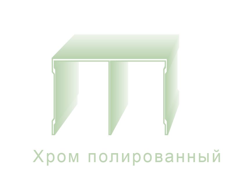 Направляющая верхняя, алюминий, L=5800 мм, хром полированный.. Рис. 1