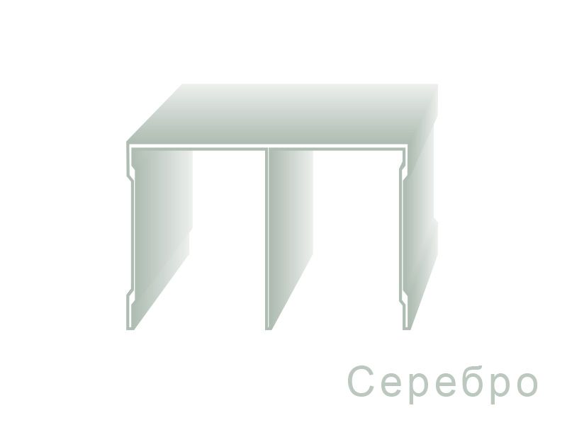 Направляющая верхняя, алюминий, серебро, 5900 мм. Рис. 1