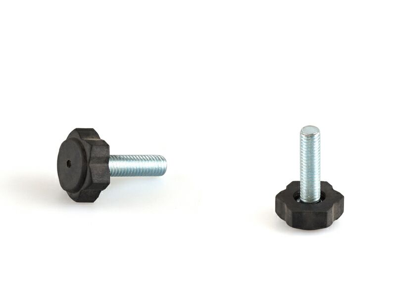 PI06 Опора регулируемая, М8, L=30мм, сталь, черная. (комплект 100 шт.). Рис. 1