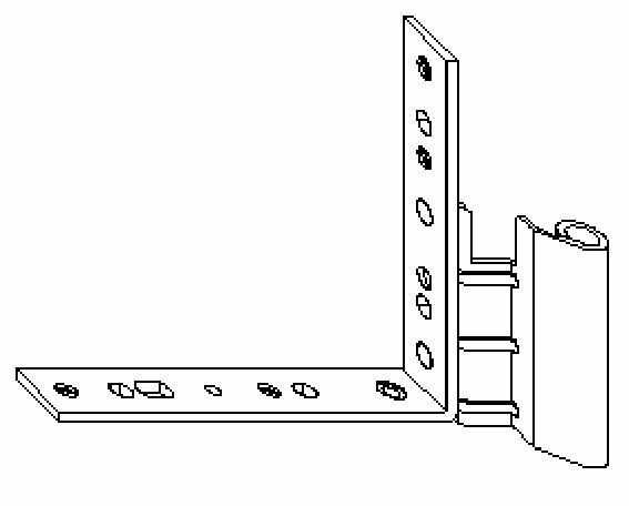 Петля на створке нижняя фальцевая правая, 12\20-9 Silber. Рис. 1