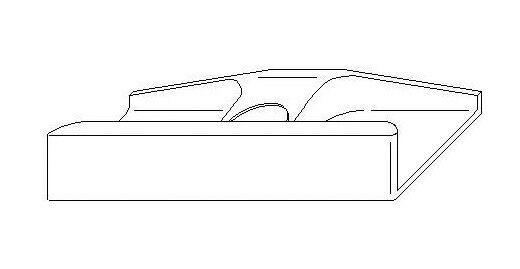 Планка ответная, гладкий фальц 18мм на 1 шуруп. Рис. 1 Планка ответная, гладкий фальц 18мм на 1 шуруп. Рис. 1