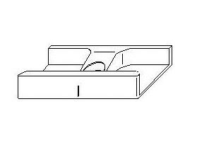 Планка ответная, гладкий фальц 20мм. Рис. 1