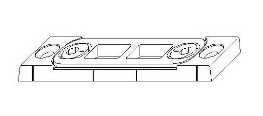 Планка ответная с 2 отверстиями дерево Silber. Рис. 1