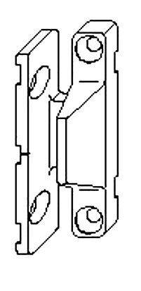 Прижим  накладной средний  покрытие белая эмаль. Рис. 1