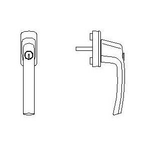 Ручка окон. Harmony с ключом шт.35мм белая. Рис. 1