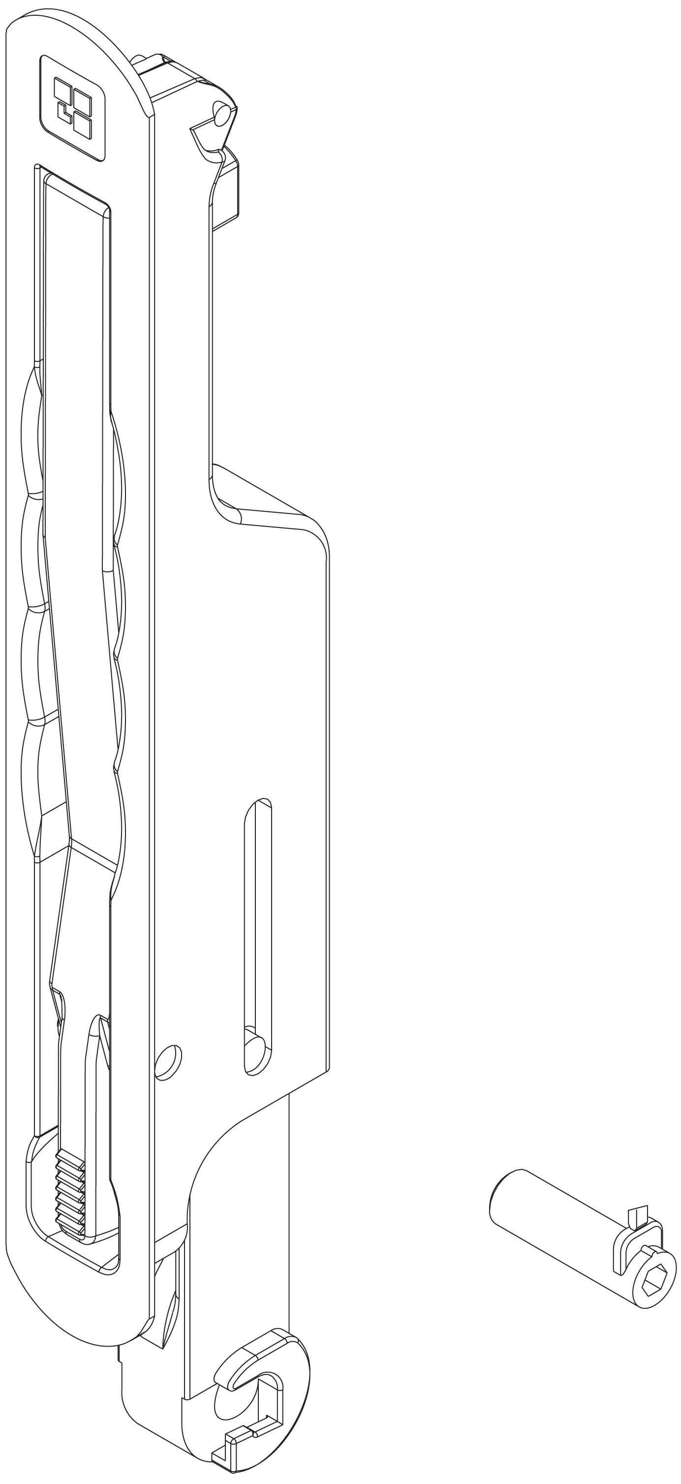 Ручка-рычаг для двери GOS-S (80 кг), черная RAL9005, 02942500. Рис. 1 Ручка-рычаг для двери GOS-S (80 кг), черная RAL9005, 02942500. Рис. 1