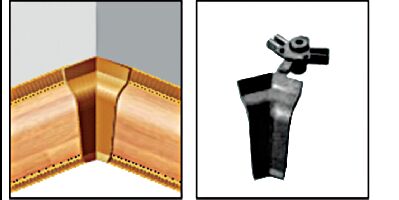 Угол 135° внешний овального пристеночного бортика, пластик, серый