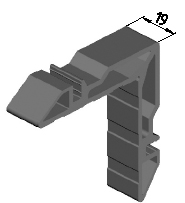 Угловая закладная, 19мм (W62). Рис. 1