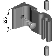 Закладная крепления импоста AYPC.W62.0951K (1 саморез, 2 штифта). Рис. 1