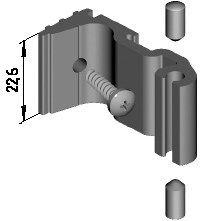 Закладная крепления импоста (+1 саморез и 2 штифта). Рис. 1