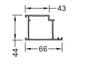 Рама дверная ALUMARK 66/43 мм 6.5м Белый RAL9016. Рис. 1
