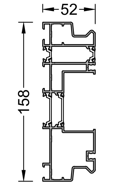 Рама двухполозная S158, 158 мм, 6,5 м неокрас. Рис. 2