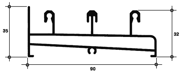 Рама нижняя, тройная 643-02 6,5 м RAL8017. Рис. 1
