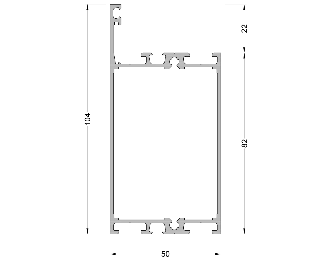 Рама оконная ALUMARK 104/82 мм 6м Белый RAL9016. Рис. 1 Рама оконная ALUMARK 104/82 мм 6м Белый RAL9016. Рис. 1