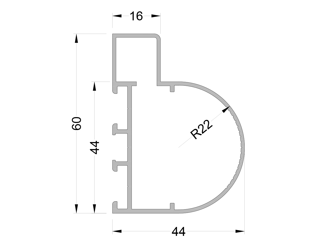 Рама поворотная без уса ALUMARK 6м RAL9016. Рис. 1 Рама поворотная без уса ALUMARK 6м RAL9016. Рис. 1