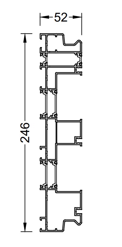 Рама трехполозная S158, 246 мм, 6,5 м неокрас. Рис. 1