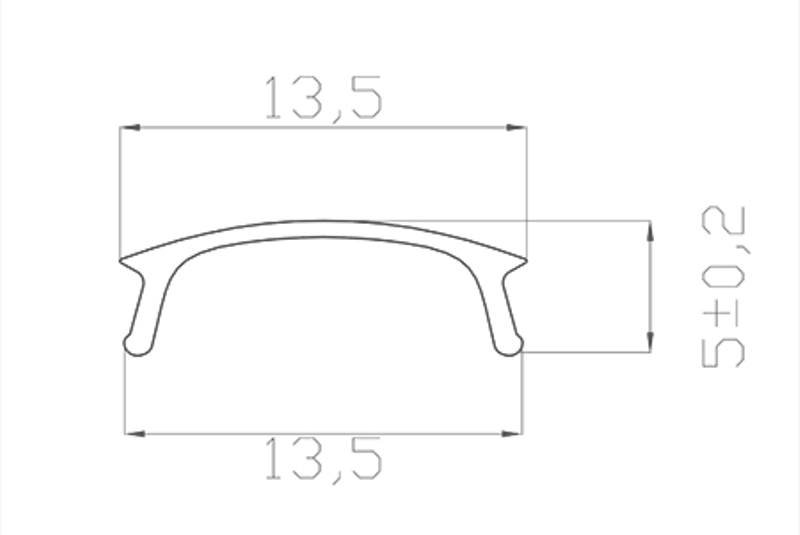 Рассеиватель поликарбонат Р-1, матовый, для профилей НП/ВП, L-2000. Рис. 2