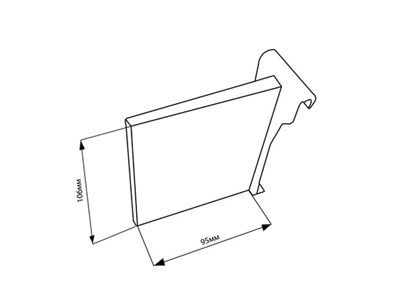 Разделитель Firmax продольный для ящика с двойной стенкой, высота 106мм, длина 95мм, серый. Рис. 2 Разделитель Firmax продольный для ящика с двойной стенкой, высота 106мм, длина 95мм, серый. Рис. 2