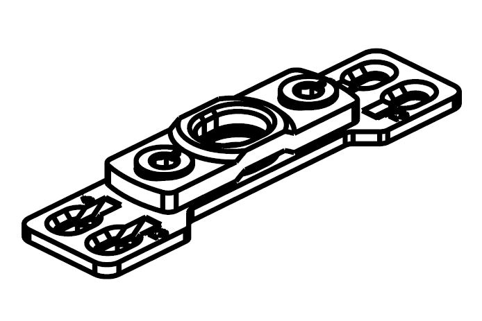 Рег. ответная планка дверного шпингалета, для плоского порога, высота 9,2 мм. Рис. 1 Рег. ответная планка дверного шпингалета, для плоского порога, высота 9,2 мм. Рис. 1