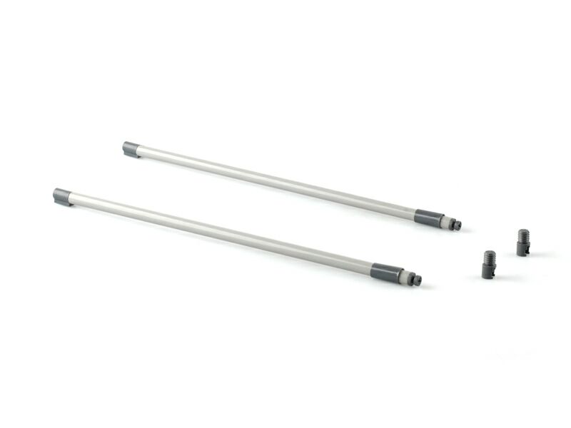 Рейлинги Firmax длина 300 мм, круглые верхние для ящика Newline, серые. Рис. 1