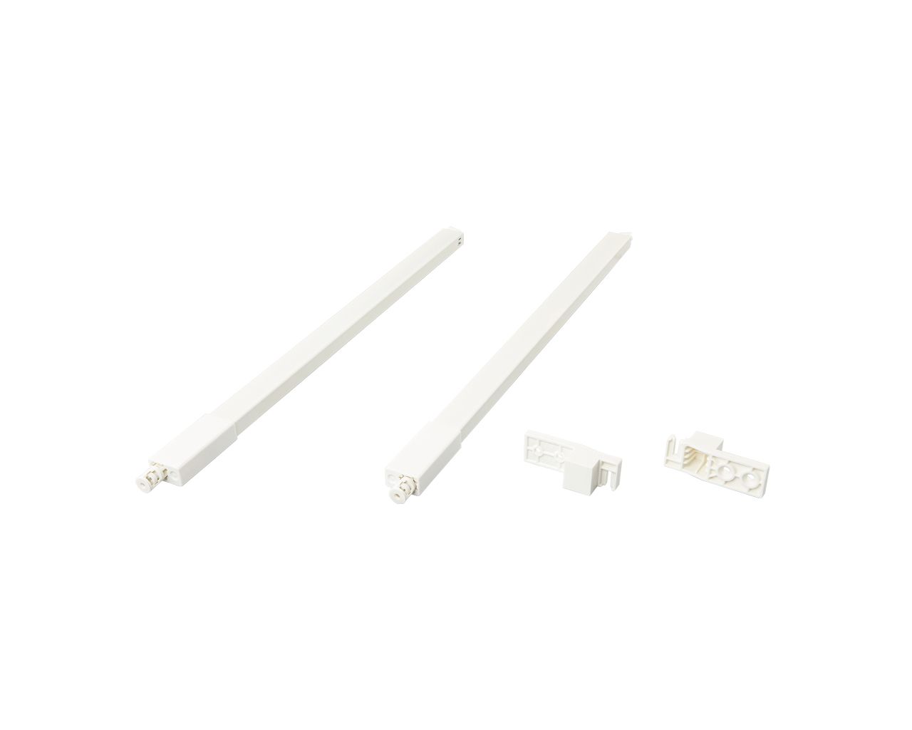 Рейлинги Firmax длина 450 мм, квадратные верхние для ящика Smartline, комплект (L+R, крепления 2шт) белый. Рис. 1