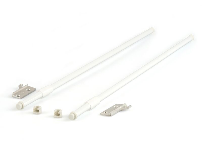 Рейлинг продольный Firmax глубина 450 мм белый, (2 рейлинга + 2 крепления). Рис. 1 Рейлинг продольный Firmax глубина 450 мм белый, (2 рейлинга + 2 крепления). Рис. 1