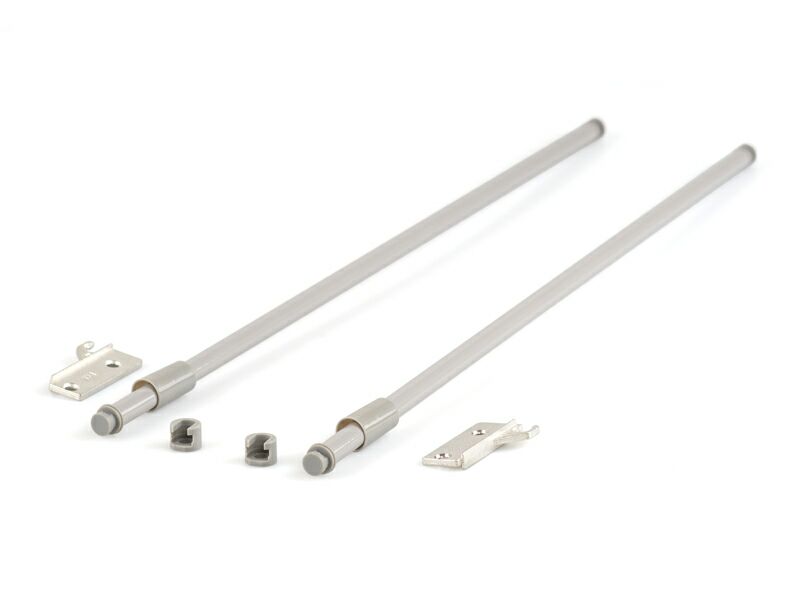 Рейлинг продольный Firmax глубина 450 мм серый, (2 рейлинга + 2 крепления). Рис. 1