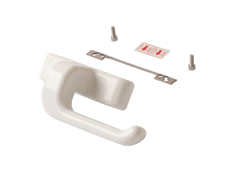 Ручка CW2 изогнутая, двухзахватная правая, белая RAL9010, 050074101