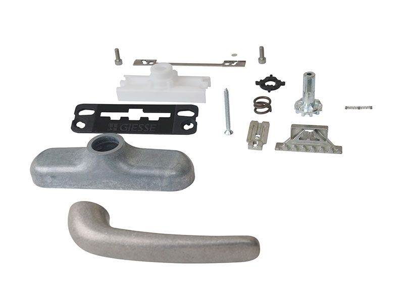 Ручка Prima с блокиратором и микровентиляцией для алюминиевого окна, неокрашенная, 01039005. Рис. 2 Ручка Prima с блокиратором и микровентиляцией для алюминиевого окна, неокрашенная, 01039005. Рис. 2