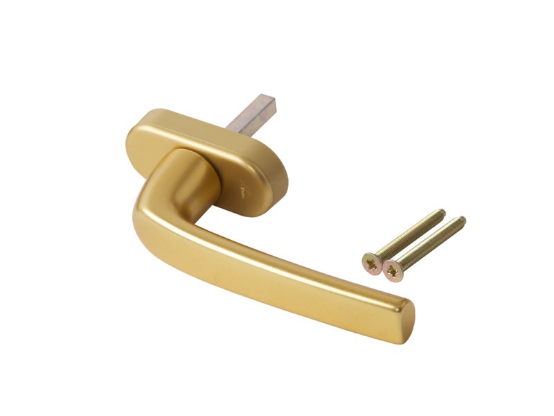 Ручка оконная Roto Samba 37 мм , с логотипом Roto + 2 винта М5х45 золото матовый R031. Рис. 1 Ручка оконная Roto Samba 37 мм , с логотипом Roto + 2 винта М5х45 золото матовый R031. Рис. 1