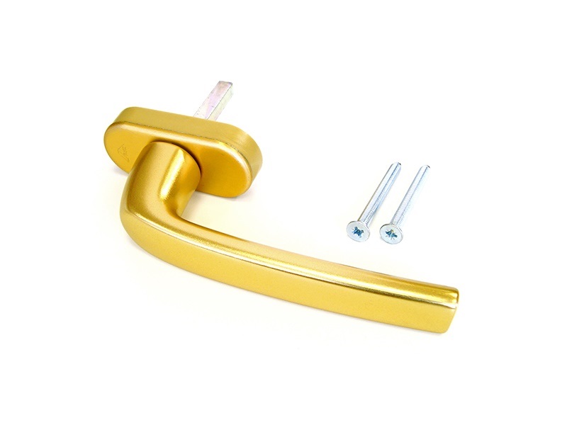 Ручка оконная Roto Samba алюминиевая, 37 мм, 45°, +2 винта, золото матовое (R03.1 ). Рис. 1 Ручка оконная Roto Samba алюминиевая, 37 мм, 45°, +2 винта, золото матовое (R03.1 ). Рис. 1