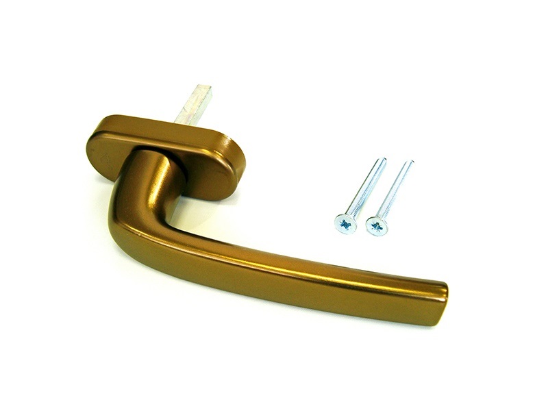 Ручка оконная Roto Samba алюминиевая, 43 мм, 45°, +2 винта, бронза (R05.5). Рис. 1 Ручка оконная Roto Samba алюминиевая, 43 мм, 45°, +2 винта, бронза (R05.5). Рис. 1