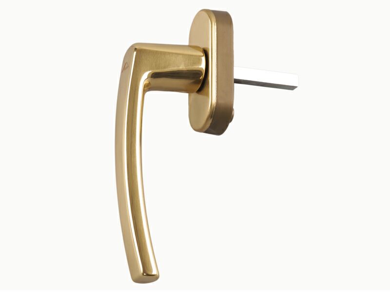 Ручка оконная Roto Line, штифт 35 мм, алюм., 90 град., без винтов, зол. полир./охра зол. R03.2. Рис. 2