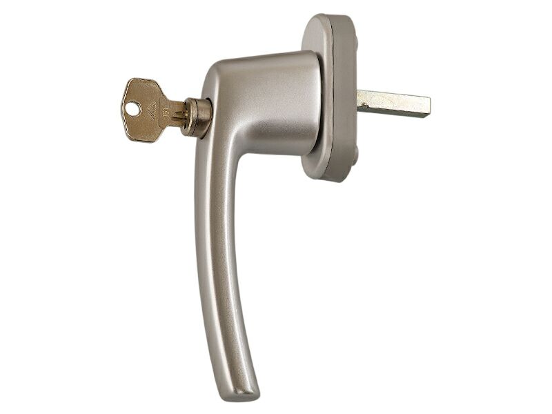 Ручка Rotoline с ключом Tilt First 37мм, 2 винта М5х50, серебро. Рис. 1 Ручка Rotoline с ключом Tilt First 37мм, 2 винта М5х50, серебро. Рис. 1